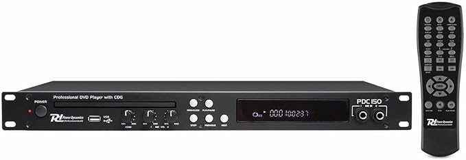 Nein Auslaufartikel (Produktion durch Power Dynamics PDC150 CD/DVD-Player mit USB, MP3, Karaoke-Funktion & Mikrofoneingängen für 19"-Rack
