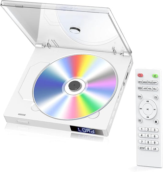 GAONAWAY Mini DVD Player EDVD- HDMI 1080p, regionsfrei, USB, Aux, PAL/NTSC, mit Fernbedienung & HDMI/RCA-Kabel