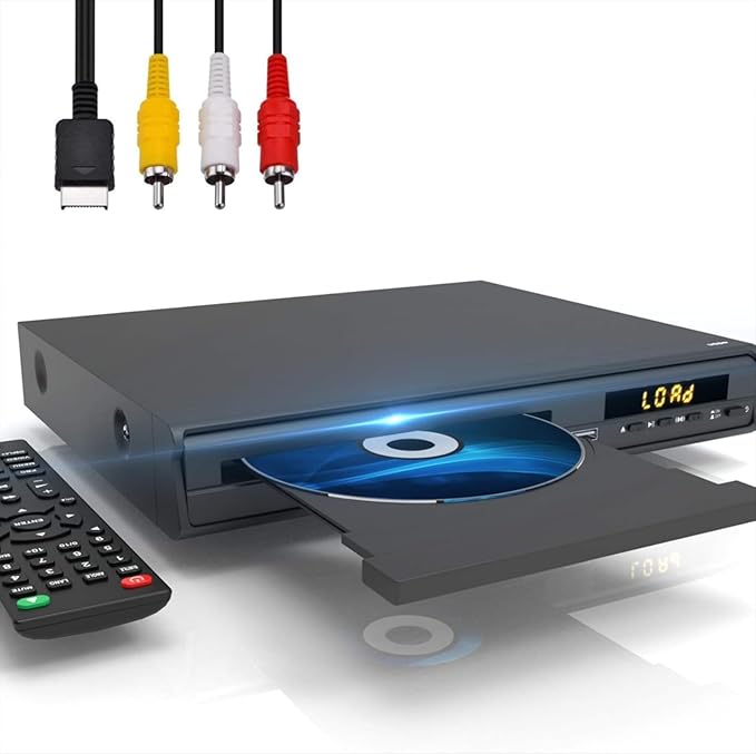 MAITE MTDVD-PRO HDMI DVD-Player 1080P regionsfrei für TV mit USB, AV-Anschluss, Mikrofoneingang und Fernbedienung