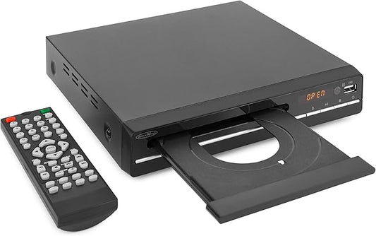 Reflexion DVD364 DVD-Player mit HDMI, USB, SCART, LCD-Display und Fernbedienung, schwarz