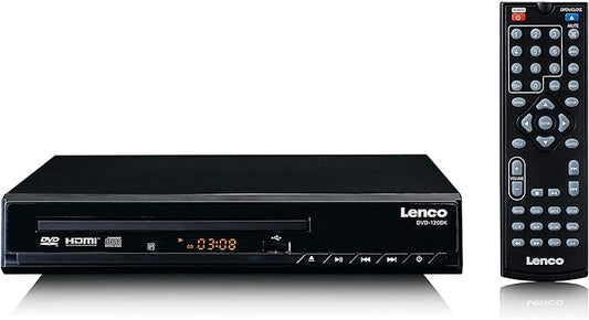 Lenco DVD-120 DVD-Player HDMI SCART USB MP3 MPEG4 AVI kompakt Schwarz